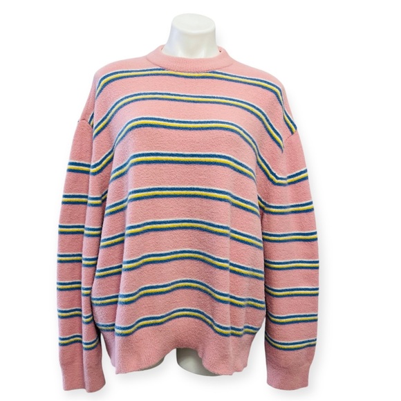 Mason Prince M.P Studios Japan Oversized Slouchy Drop Shoulder Sweater Pink 1 - Picture 9 of 13
